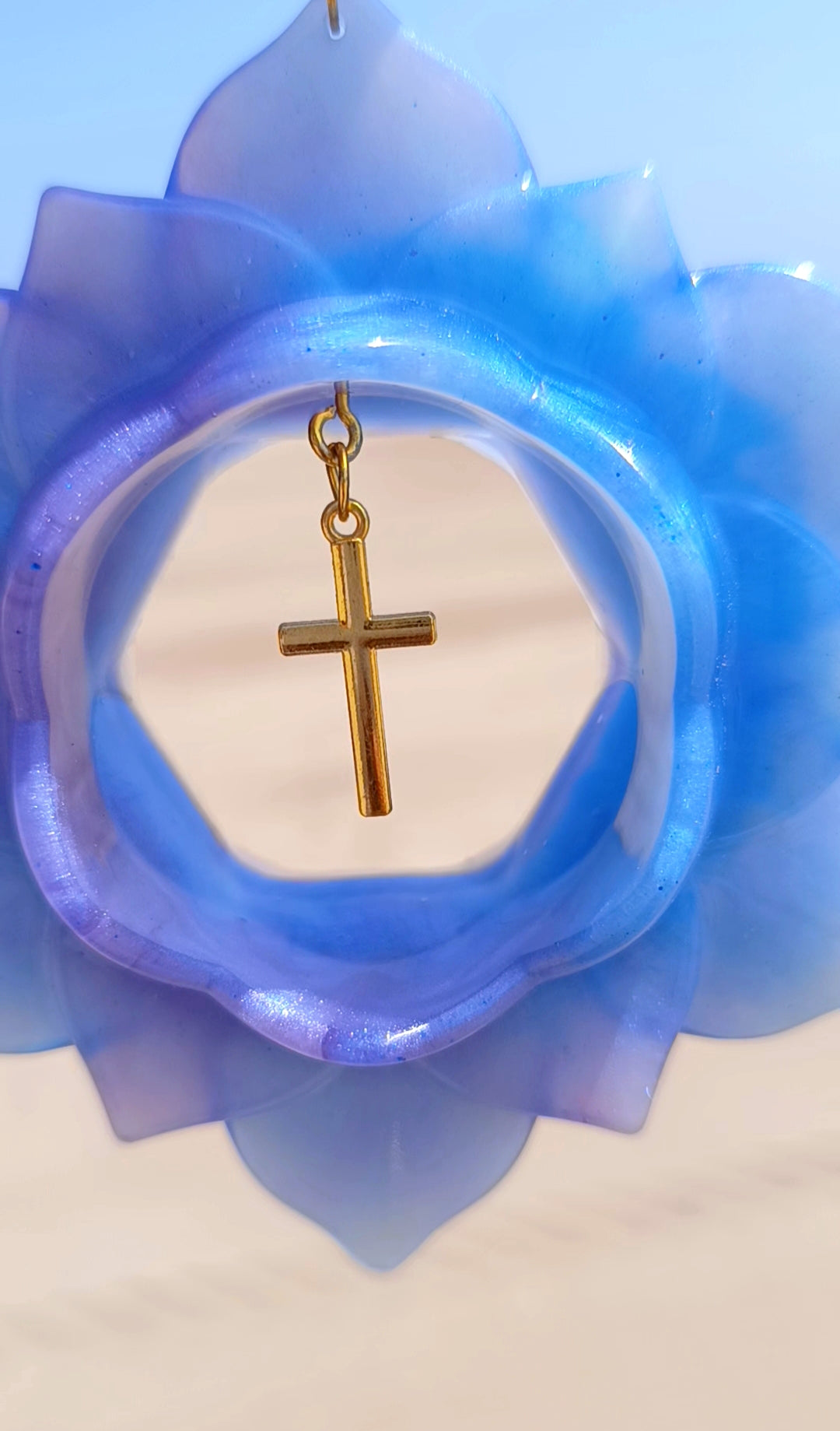 Coeur et lotus bleu