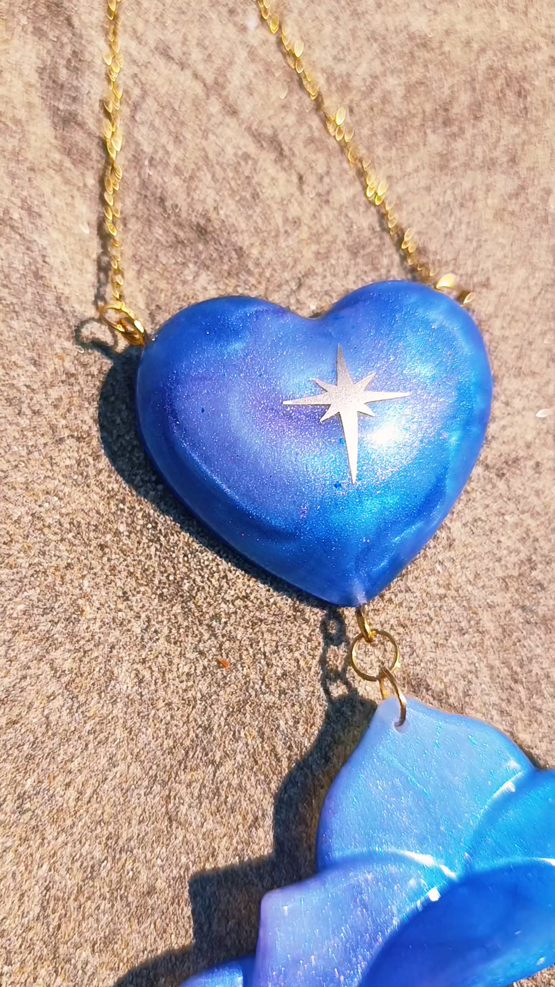 Coeur et lotus bleu